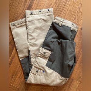 Fjallraven Vidda Pro trousers in size 29 US, 38 EU - tan and brown color